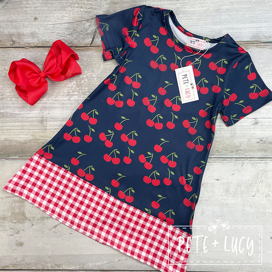 Cherry Short Sleeve Dress