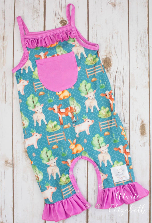 Farm Friend’s Girls Romper