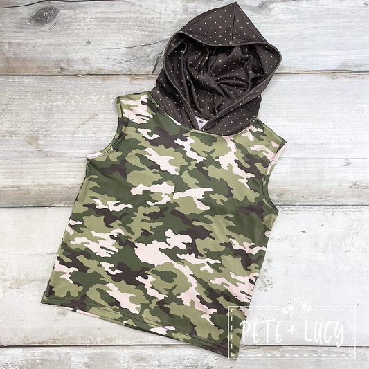 Camo Cuties: Boy’s Hooded Shirt